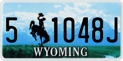 WY license plate 51048J