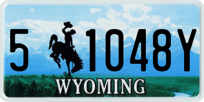 WY license plate 51048Y