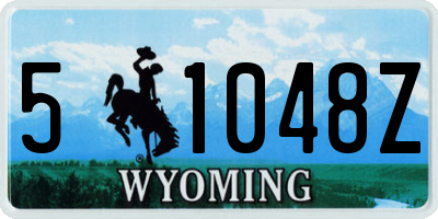 WY license plate 51048Z