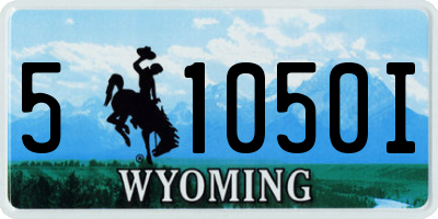 WY license plate 51050I