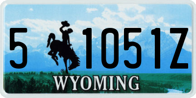 WY license plate 51051Z