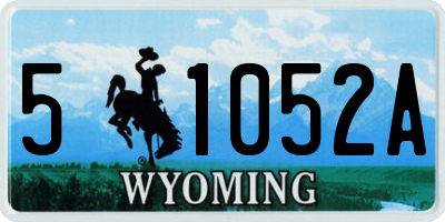 WY license plate 51052A