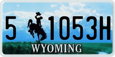 WY license plate 51053H