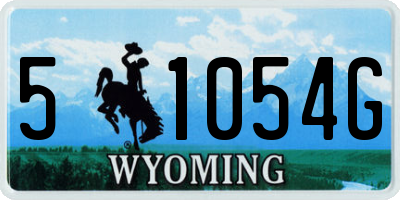 WY license plate 51054G