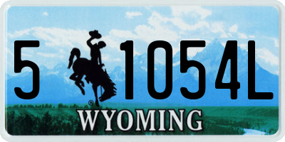 WY license plate 51054L