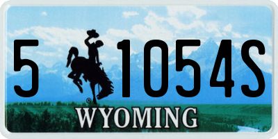 WY license plate 51054S