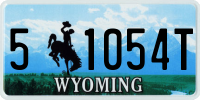 WY license plate 51054T