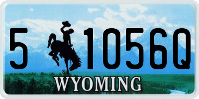 WY license plate 51056Q