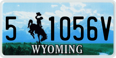 WY license plate 51056V