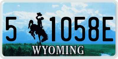 WY license plate 51058E