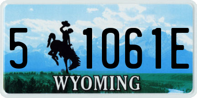WY license plate 51061E