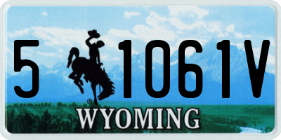 WY license plate 51061V