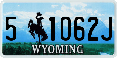 WY license plate 51062J