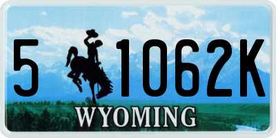WY license plate 51062K