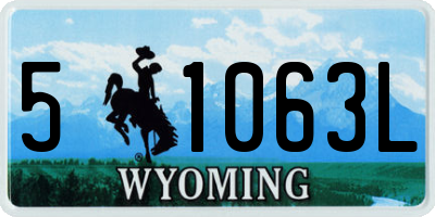 WY license plate 51063L