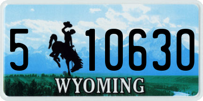 WY license plate 51063O