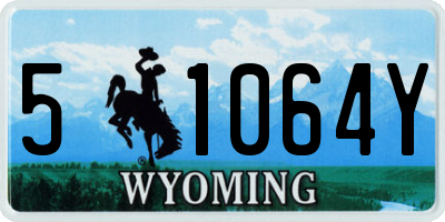 WY license plate 51064Y