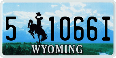 WY license plate 51066I