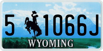 WY license plate 51066J
