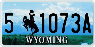 WY license plate 51073A