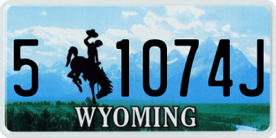 WY license plate 51074J