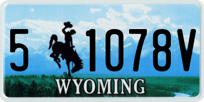 WY license plate 51078V
