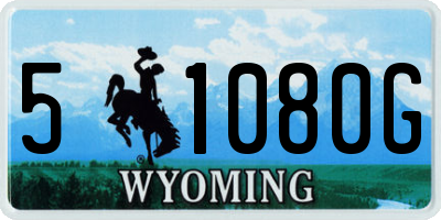 WY license plate 51080G