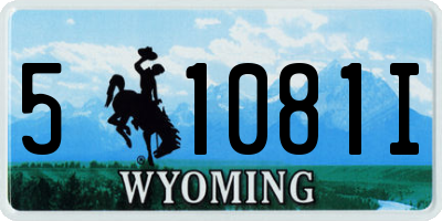 WY license plate 51081I
