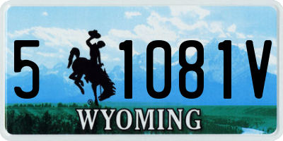 WY license plate 51081V
