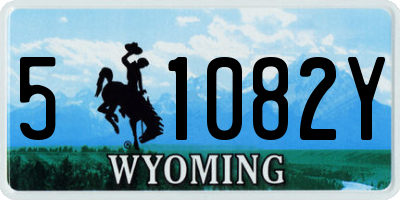WY license plate 51082Y