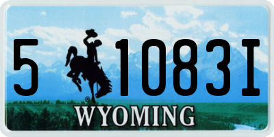 WY license plate 51083I