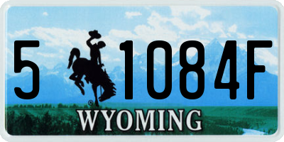 WY license plate 51084F