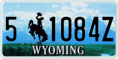 WY license plate 51084Z