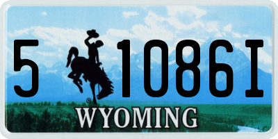 WY license plate 51086I