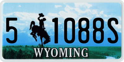 WY license plate 51088S