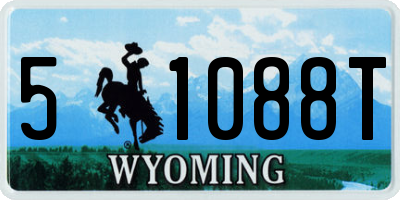 WY license plate 51088T