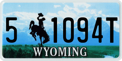 WY license plate 51094T