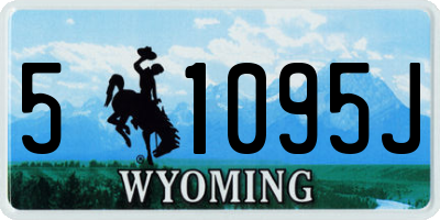 WY license plate 51095J