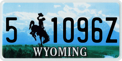 WY license plate 51096Z