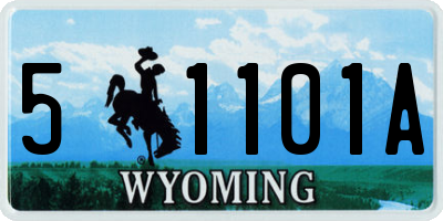 WY license plate 51101A