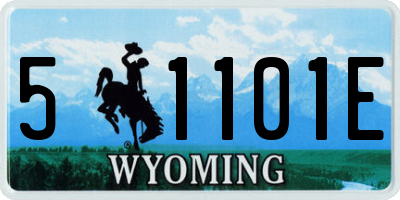 WY license plate 51101E