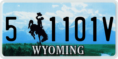 WY license plate 51101V