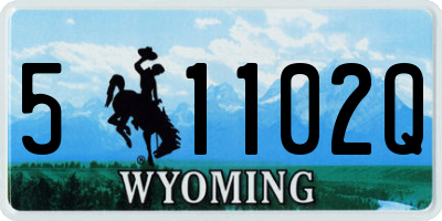 WY license plate 51102Q