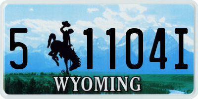 WY license plate 51104I
