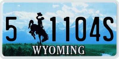 WY license plate 51104S