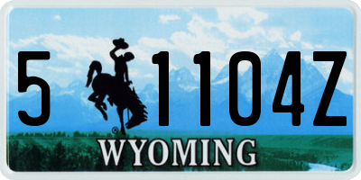 WY license plate 51104Z