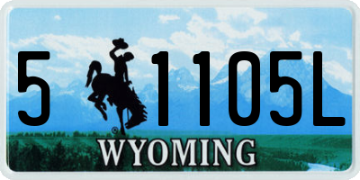 WY license plate 51105L
