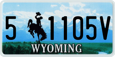 WY license plate 51105V