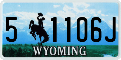 WY license plate 51106J