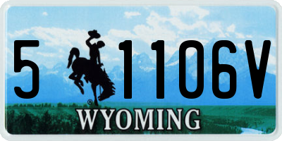 WY license plate 51106V